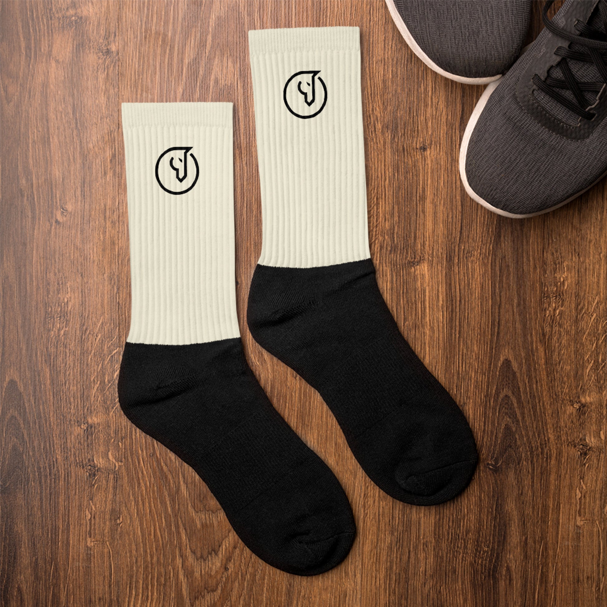 Humble Sportswear, unisex socks, crew socks, black footed socks, ribbed socks