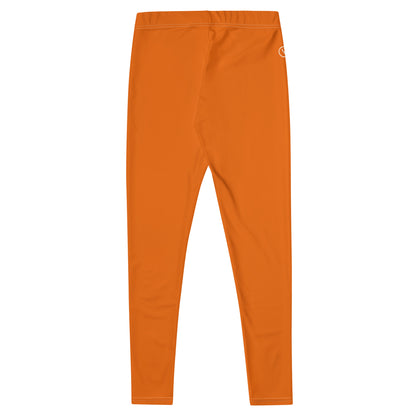 Humble Sportswear women's color match orange mid rise long leggings for gym wear 