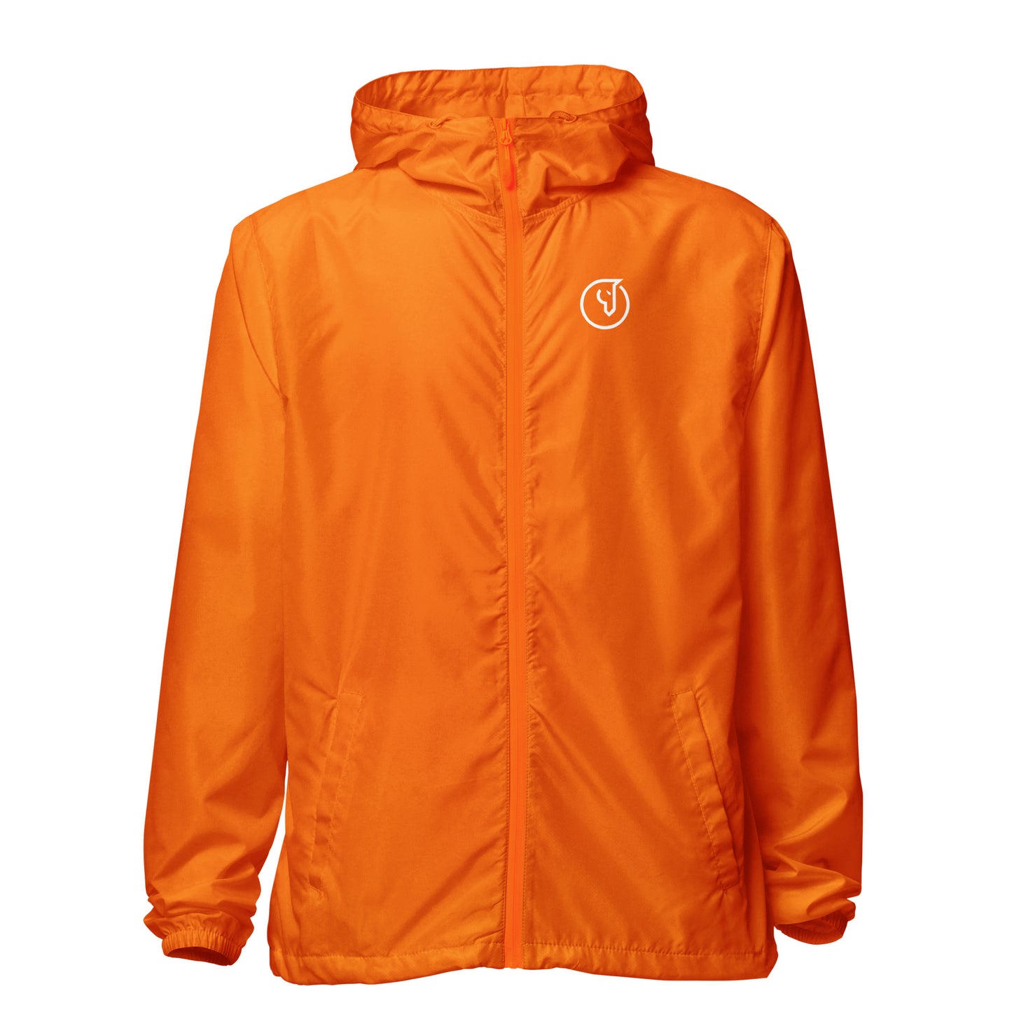 Humble Sportswear, men's wind and rain hooded windbreaker jacket orange