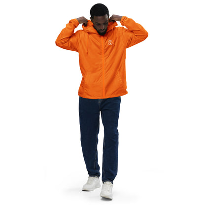 Humble Sportswear, men's wind and rain hooded windbreaker jacket orange