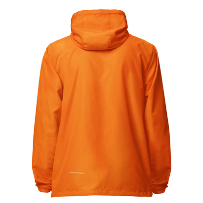 Humble Sportswear, men's wind and rain hooded windbreaker jacket orange