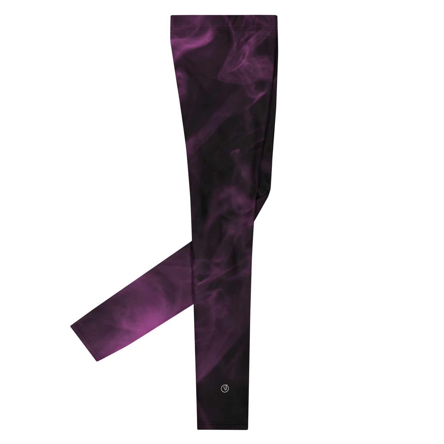Humble Sportswear, men's all-over print purple smoke vapor compression performance activewear leggings