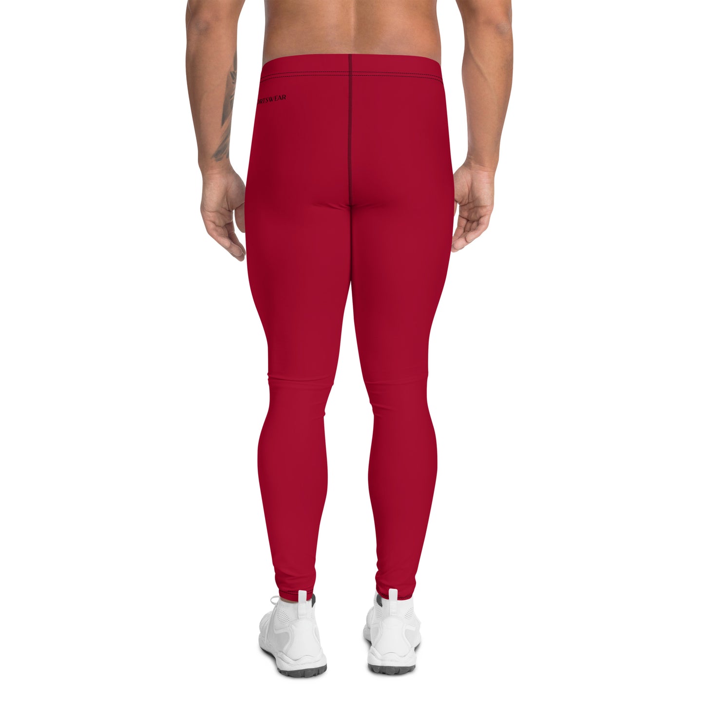 Humble Sportswear, men's color match active wear leggings red 
