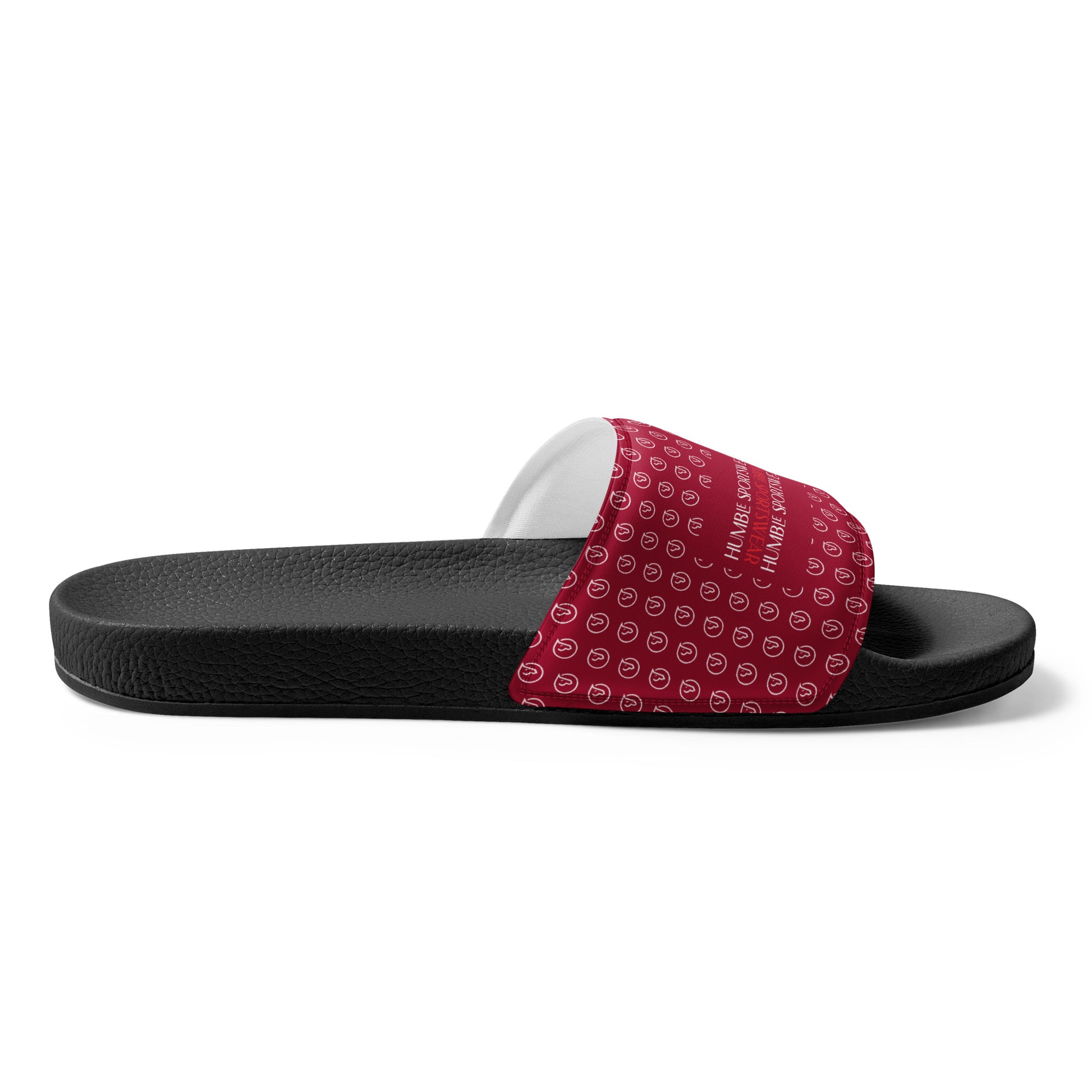 Humble Sportswear, men's Color Match casual slides sandals, red slip-on sandals 