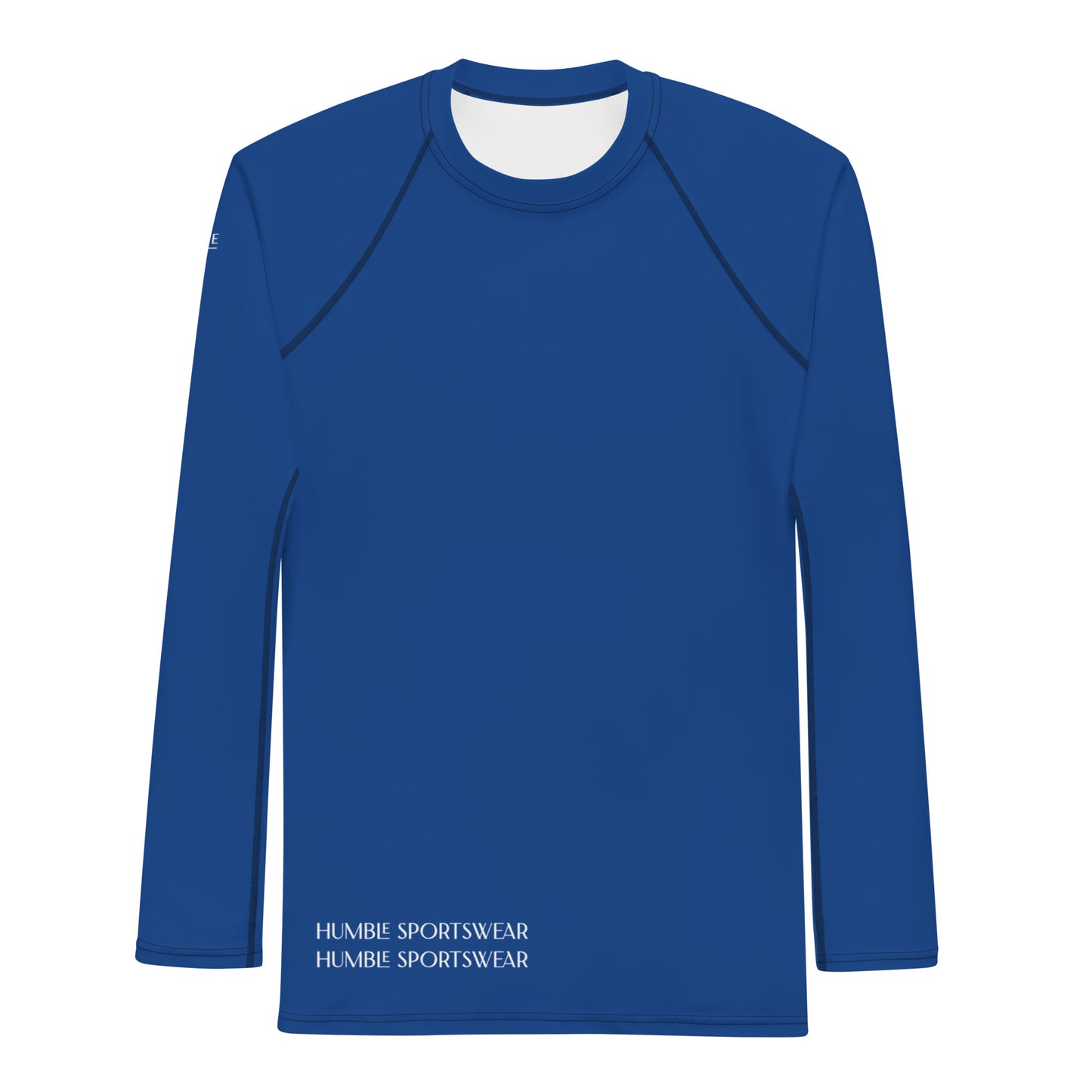 Humble Sportswear, men's color match long sleeve compression active wear cerulean blue