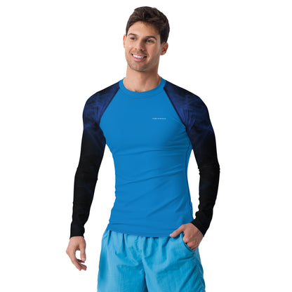 Humble Sportswear, men's long sleeve all-over print rash guards blue