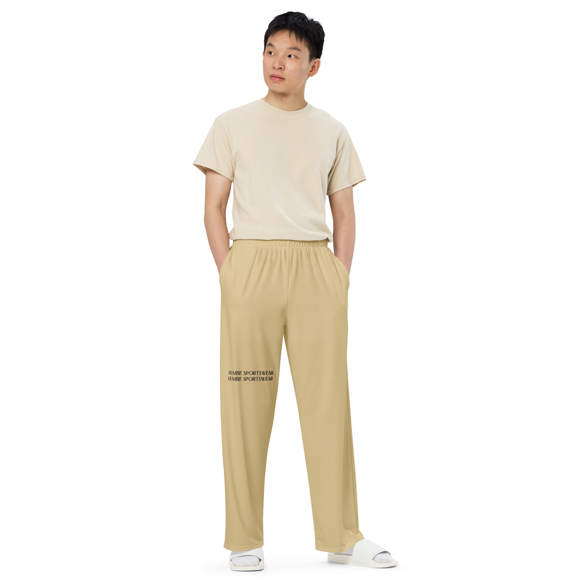 Humble Sportswear, men's color match casual loungewear wide-leg pants 