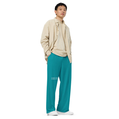 Humble Sportswear, men's color match casual wide-leg loungewear pants 