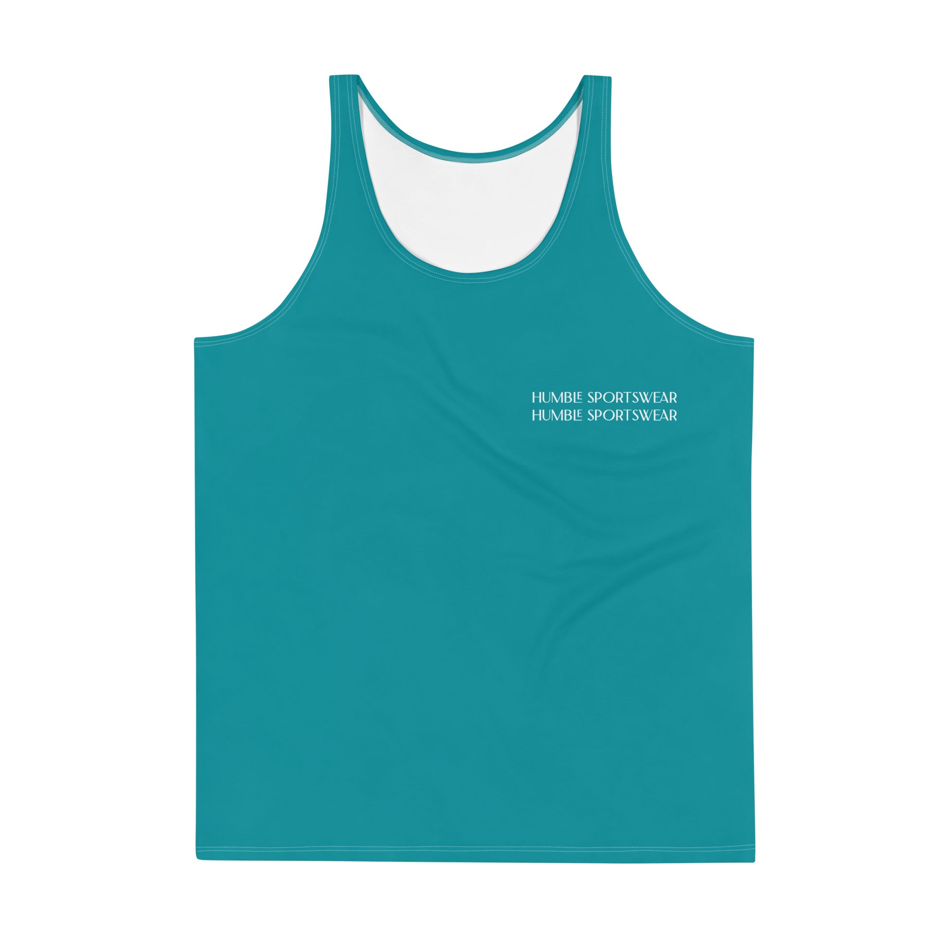 Humble Sportswear, men's color match activewear tank tops, blue gym tank tops for men