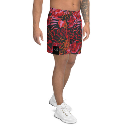 Humble Sportswear, men's eco-friendly recycled athletic floral shorts