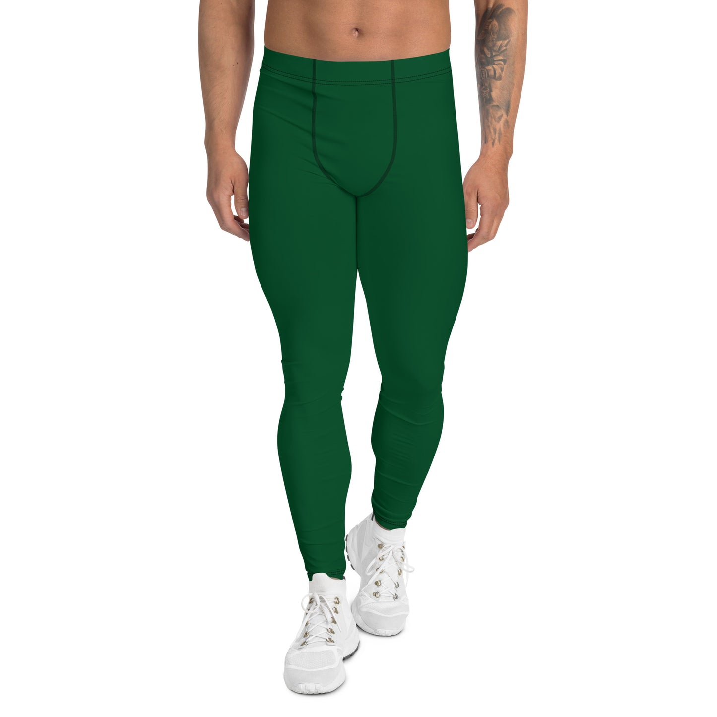Mireille Fine Art, men's color match compression activewear stretchy gym leggings 