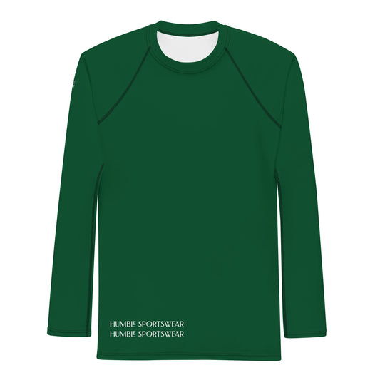 Humble Sportswear™ Men's Forest Green Rash Guard Mireille Fine Art