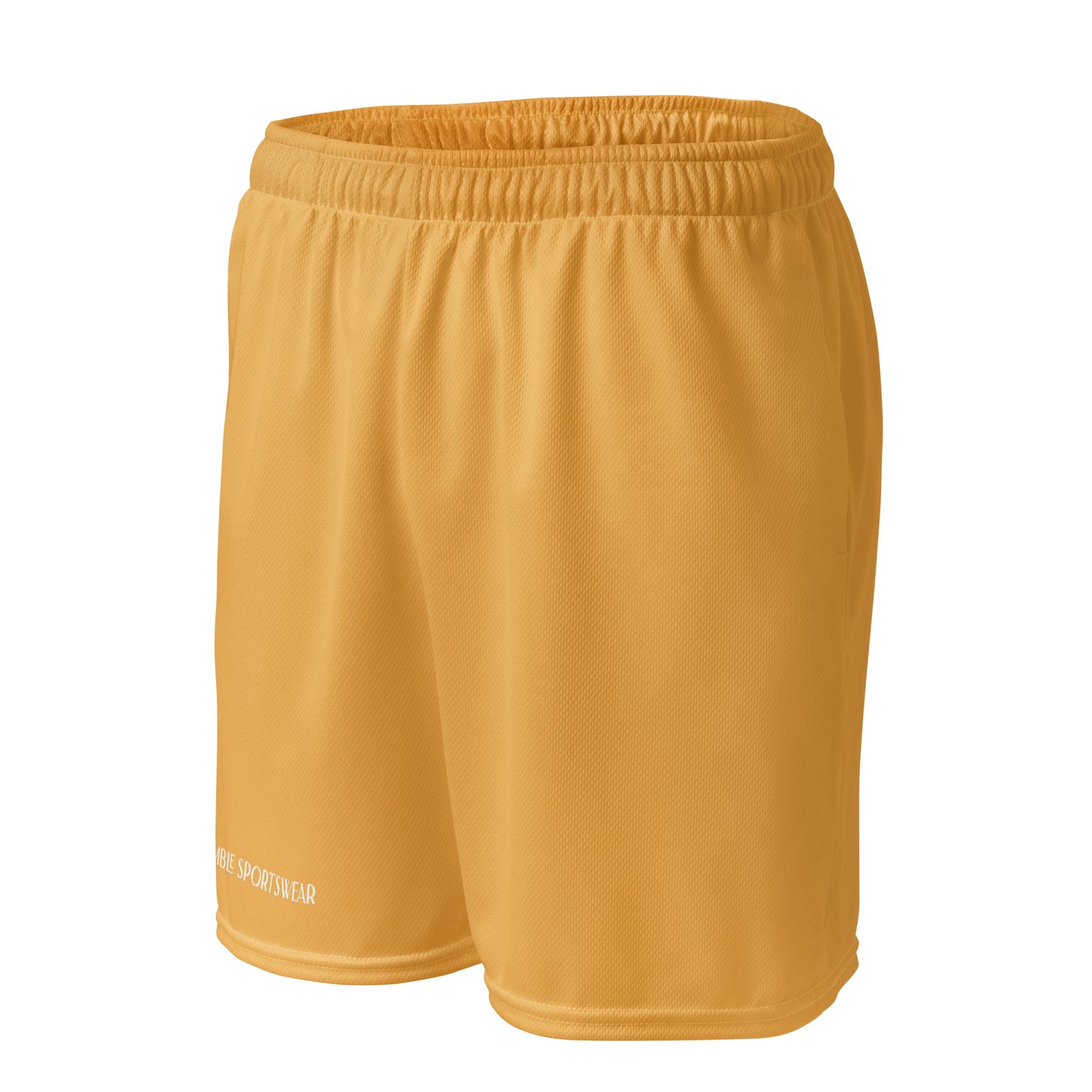 Humble Sportswear, men's color match activewear basketball shorts, gold 