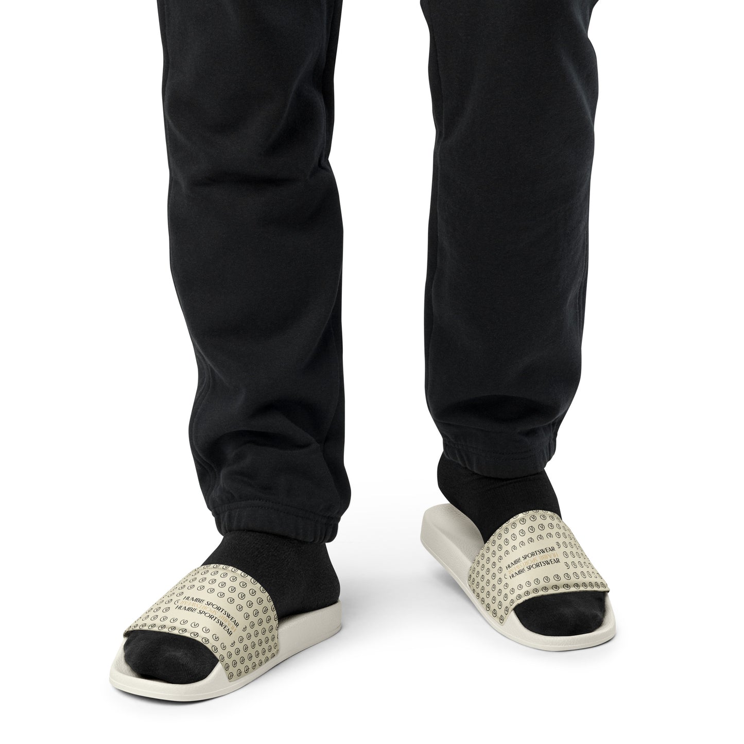 Humble Sportswear, men's Color Match casual neutral tone slip-on slides sandals 