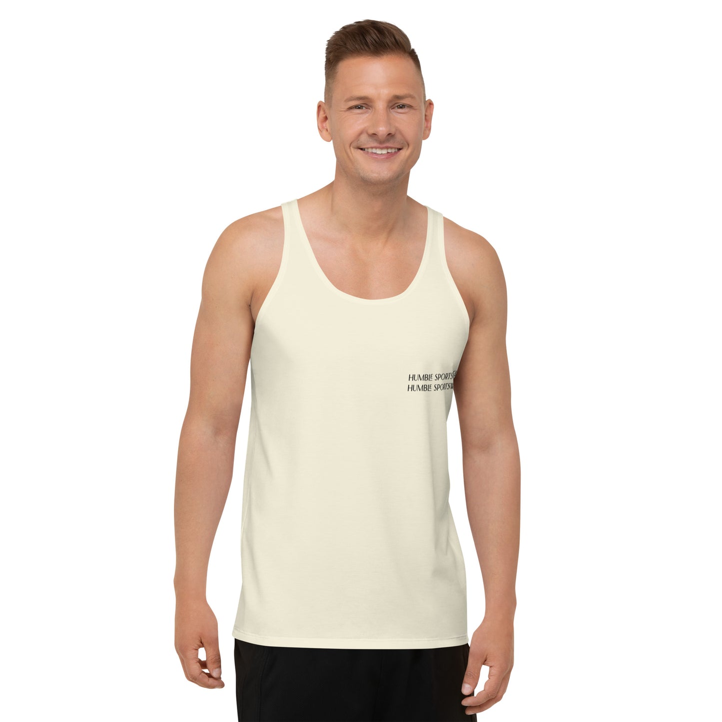 Humble Sportswear, men's color match neutral tank top, gym workout tank tops for men