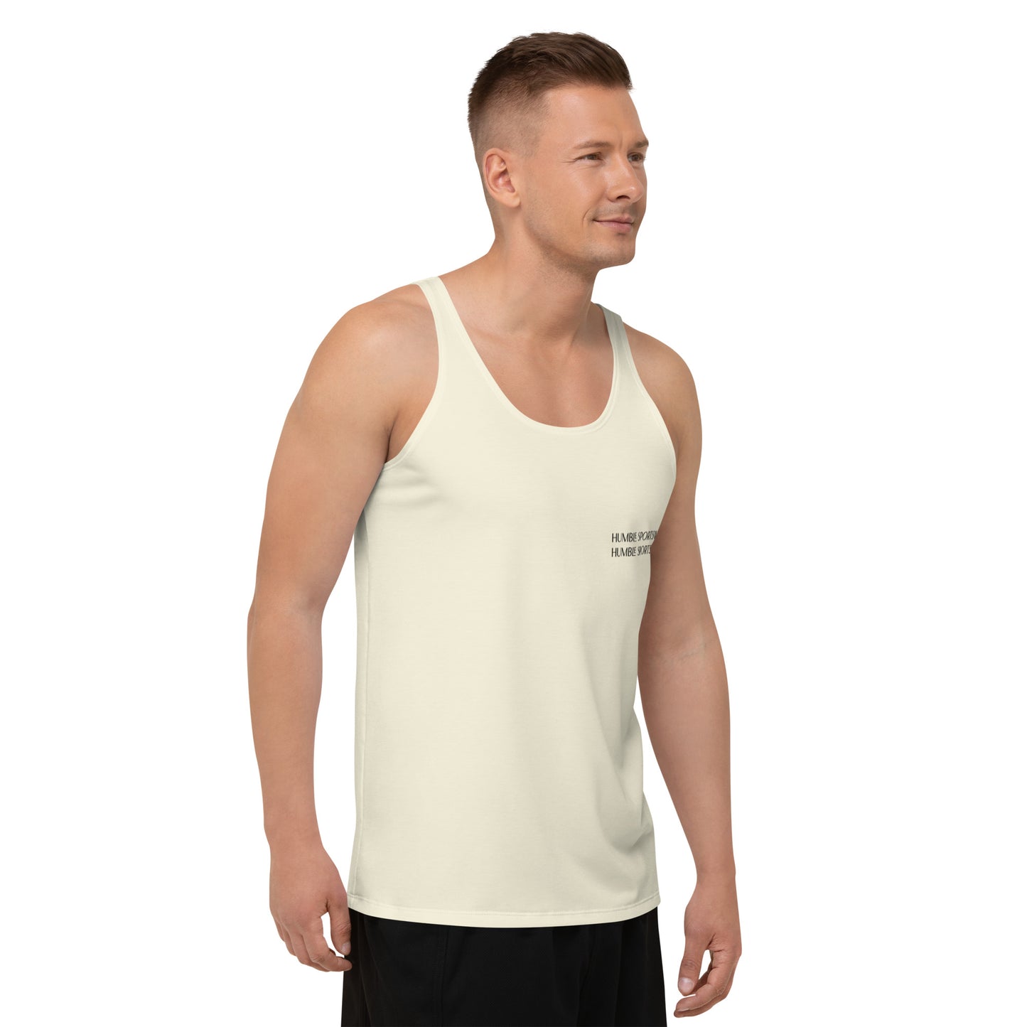 Humble Sportswear, men's color match neutral tank top, gym workout tank tops for men