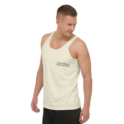 Humble Sportswear, men's color match neutral tank top, gym workout tank tops for men