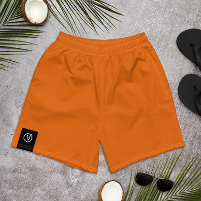 men's athletic shorts mango tango orange