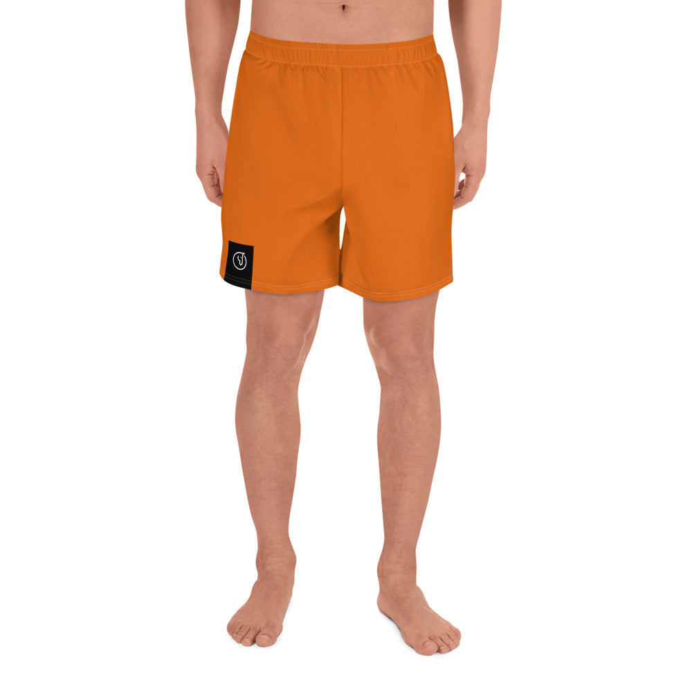 men's athletic shorts mango tango orange