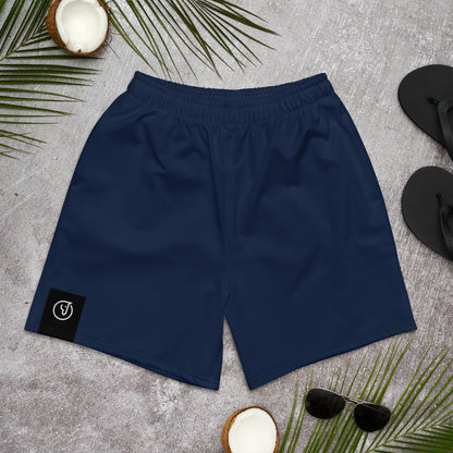 Humble Sportswear, men's navy color match activewear bottoms, athletic long shorts 