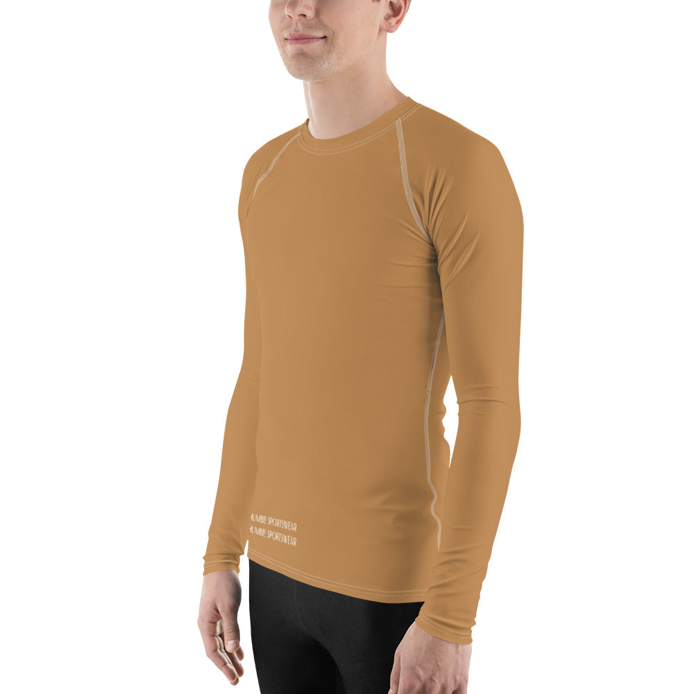 Humble Sportswear™ Men's Nude Brown Rash Guard - Mireille Fine Art