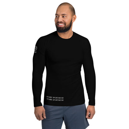 Humble Sportswear™ Men's Pure Black Rash Guard - Mireille Fine Art