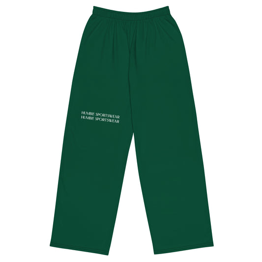 Humble Sportswear, men's color match active and loungewear wide-leg pants green