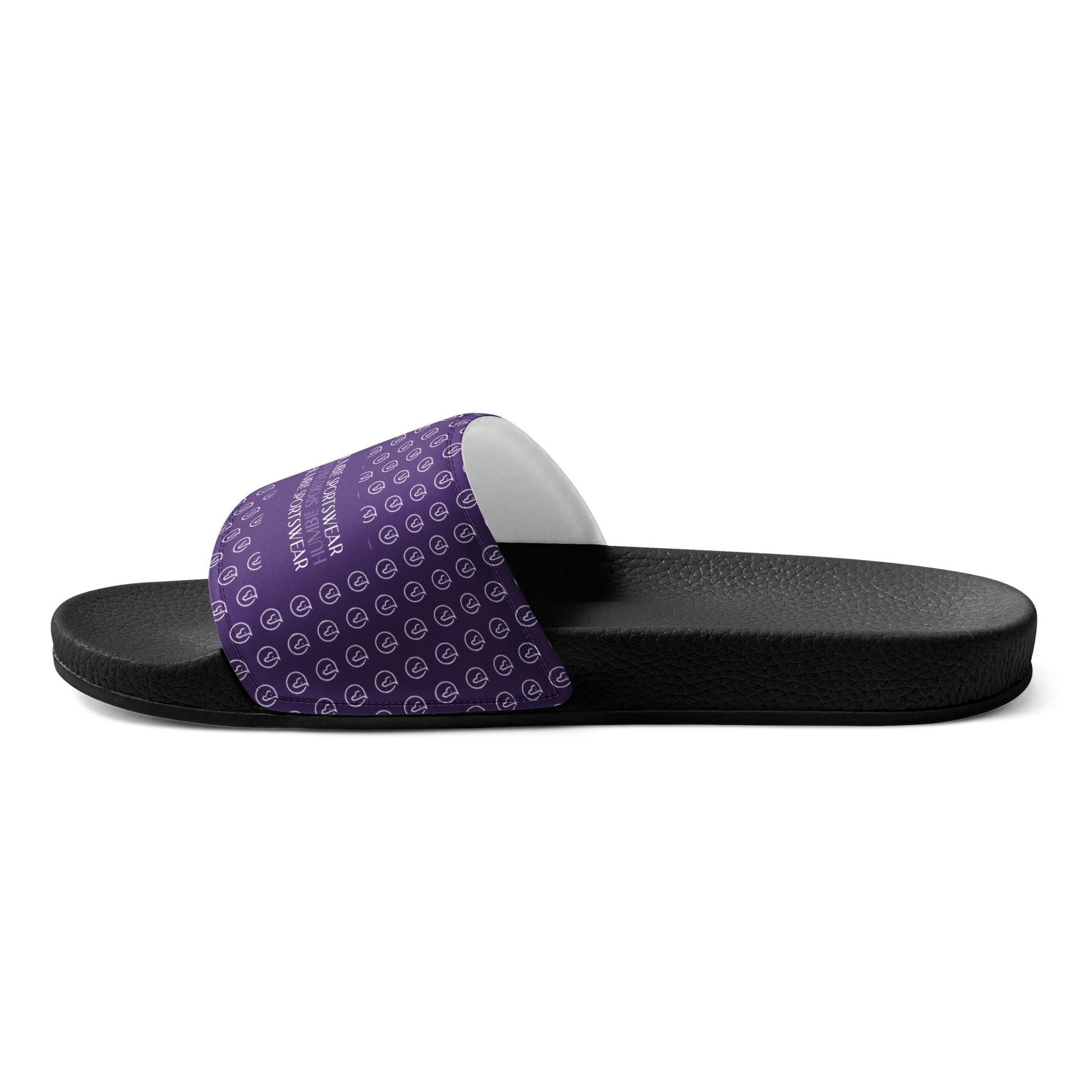 Humble Sportswear, men's casual slip on open toe Color Match purple slides sandals