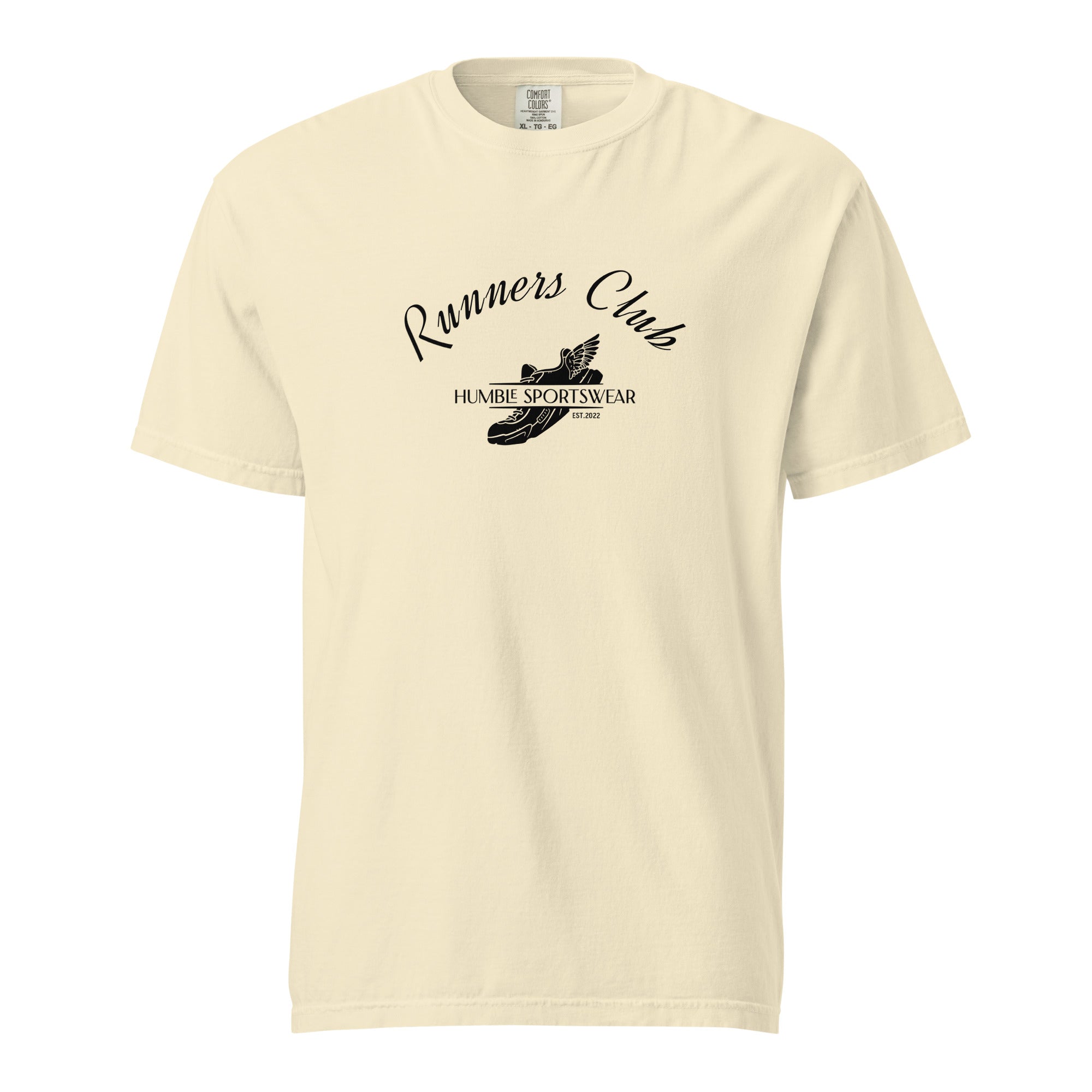 Heavyweight garment dyed runner's t-shirt with 100% cotton, Humble Sportswear men's t-shirts