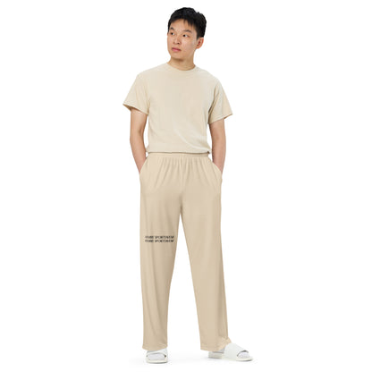 Humble Sportswear, men's color match activewear, men's neutral wide-leg loungewear pants