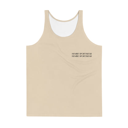 Humble Sportswear™ Men's Sand Brown Tank Top Mireille Fine Art