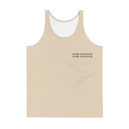 Humble Sportswear™ Men's Sand Brown Tank Top Mireille Fine Art