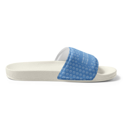 Humble Sportswear, men's color match slides sandals, sky blue open toe casual sandals