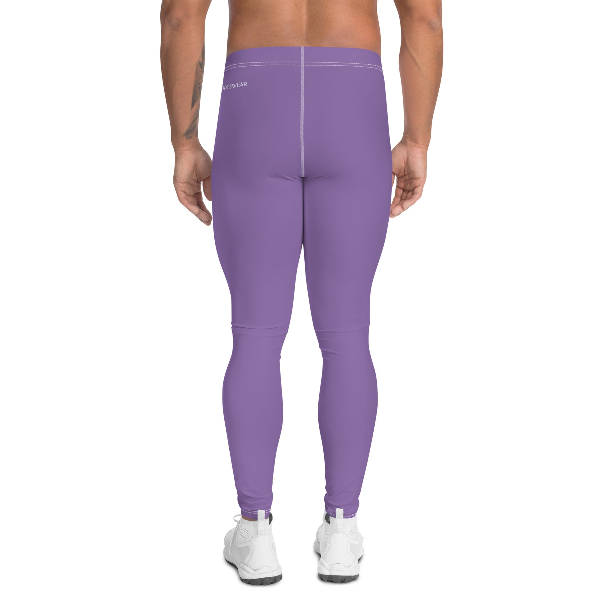 Humble Sportswear, men's color match long activewear stretchy leggings, purple