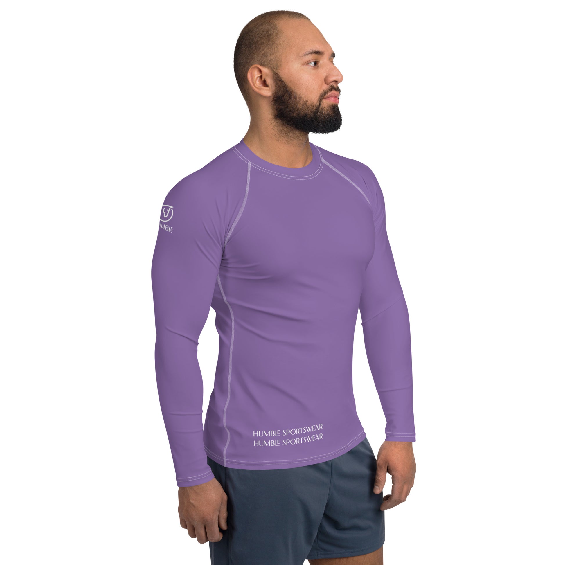 Humble Sportswear™ Men's Southside Purple Rash Guard - Mireille Fine Art