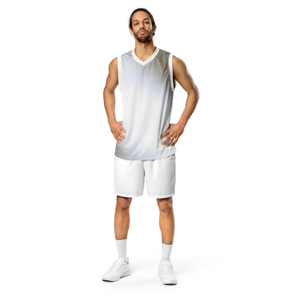 Humble Sportswear, men's color match mesh gradient white basketball jersey