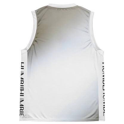 Humble Sportswear, men's color match mesh gradient white basketball jersey