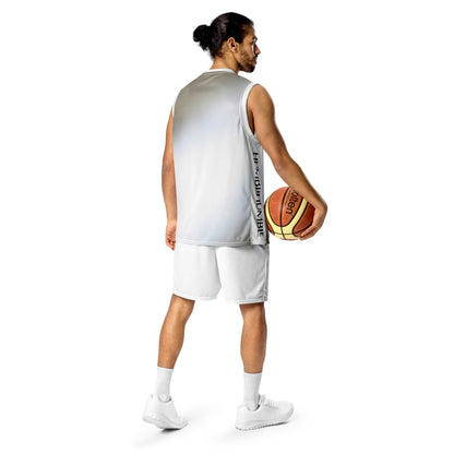 Humble Sportswear, men's color match mesh gradient white basketball jersey