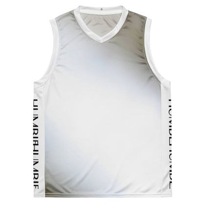 Humble Sportswear, men's color match mesh gradient white basketball jersey