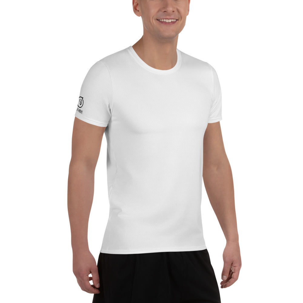 Humble Sportswear, men's mesh athletic t-shirts with moisture control, white gym shirts for men