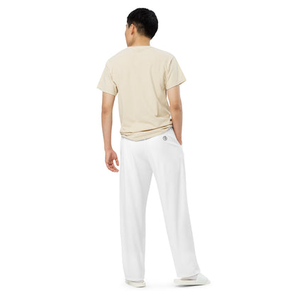 Humble Sportswear, men's color match white activewear and loungewear pants 