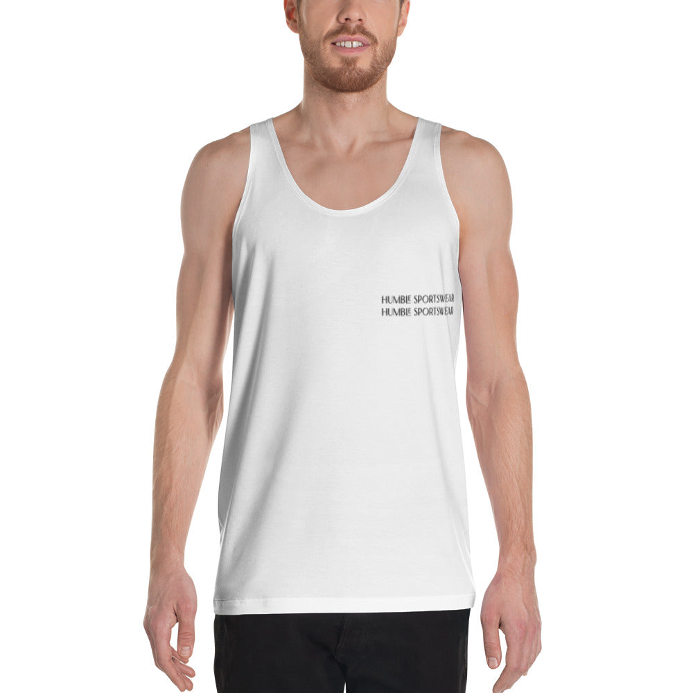 Humble Sportswear, men's activewear tank tops white Color match tops 
