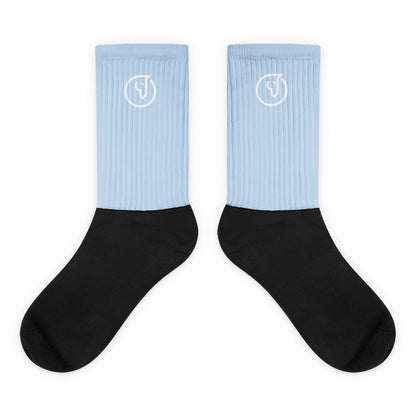 Humble Sportswear, unisex socks, men and women’s crew socks, light blue socks