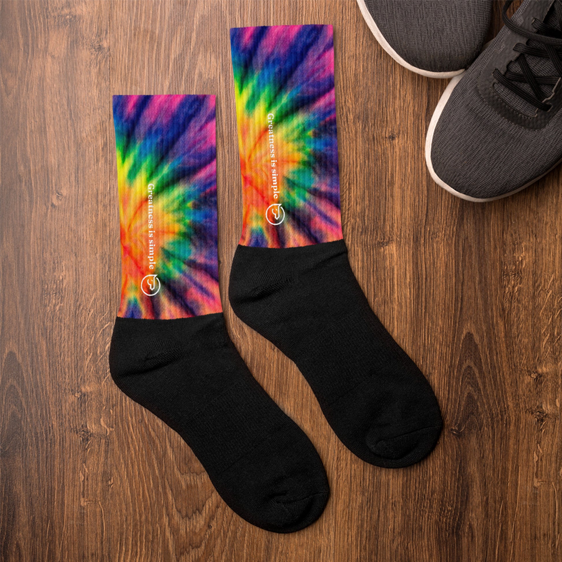 Humble Sportswear, men and women’s crew socks, tie-dyed socks