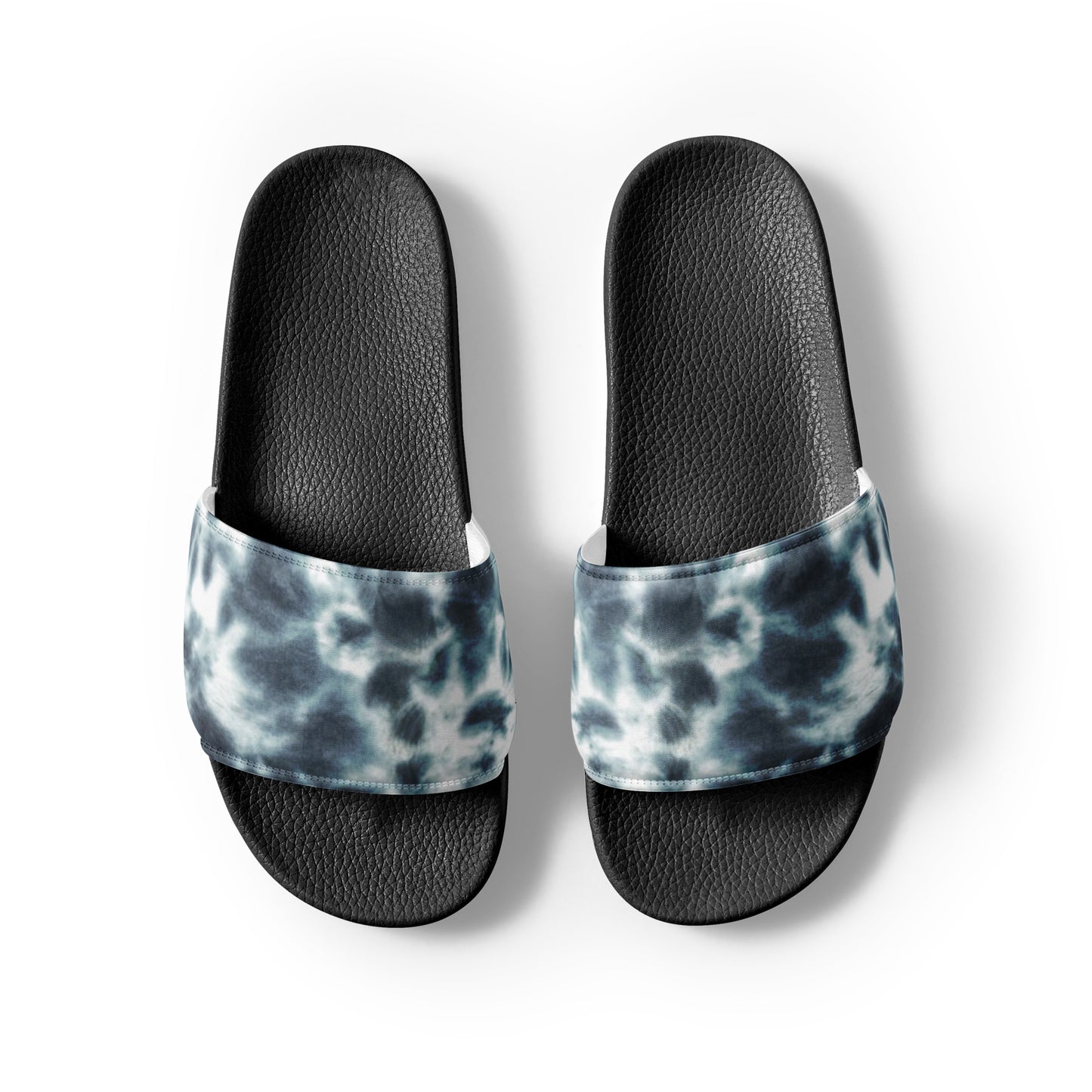 Humble Sportswear, women's tie-dyed blue slip-on slides sandals