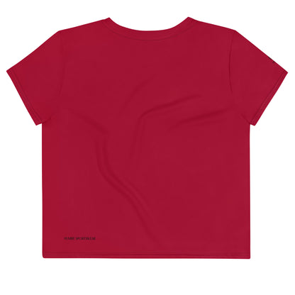 Humble Sportswear, women's short sleeve red crop t-shirt