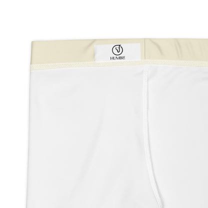 Humble Sportswear, women’s color match casual and activewear ivory white bike shorts 