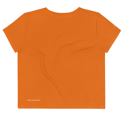 Humble Sportswear™ Women's Mango Tango orange Crop T-Shirt 