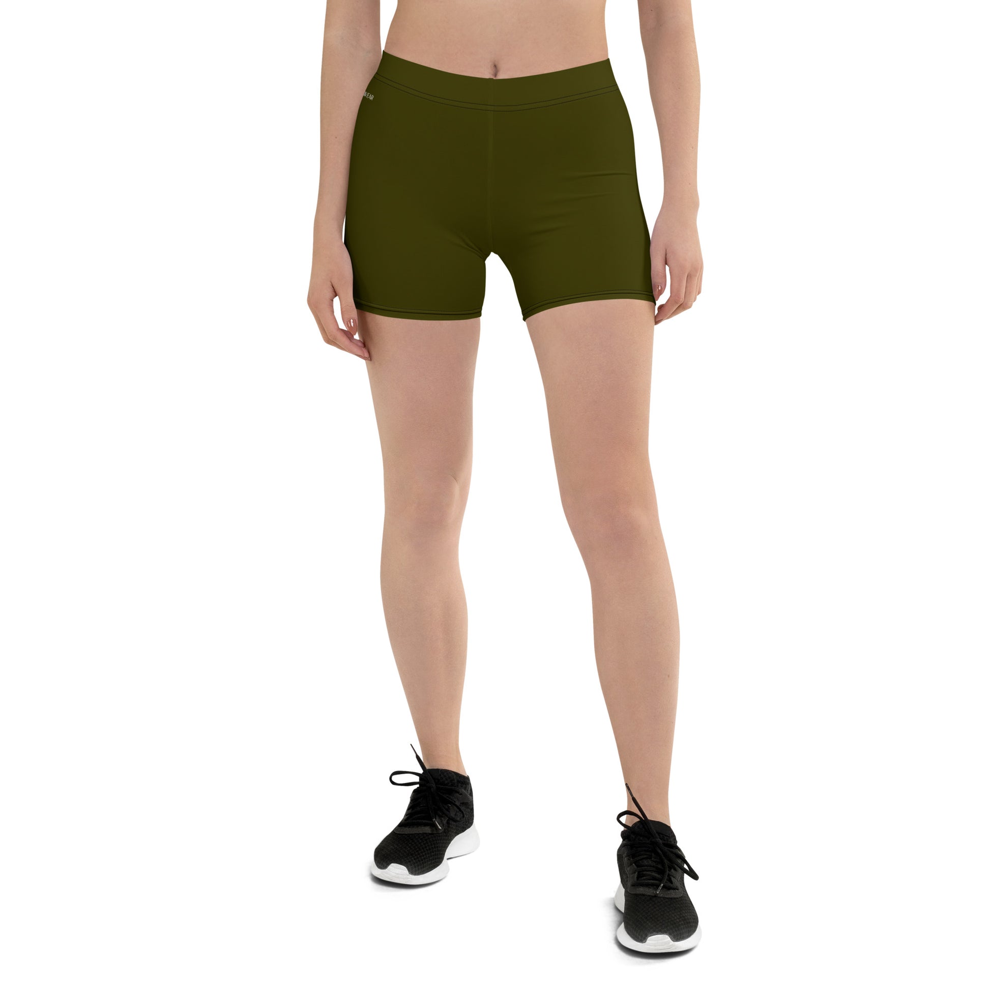 Humble Sportswear, women's Color Match active and casual dark green bike shorts