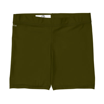 Humble Sportswear, women's Color Match active and casual dark green bike shorts